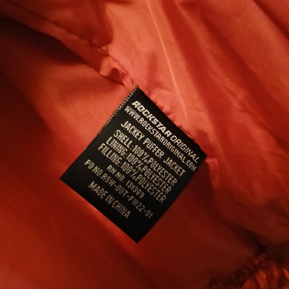 Rockstar White and Red Puffer Jacket - Picture 7 of 7
